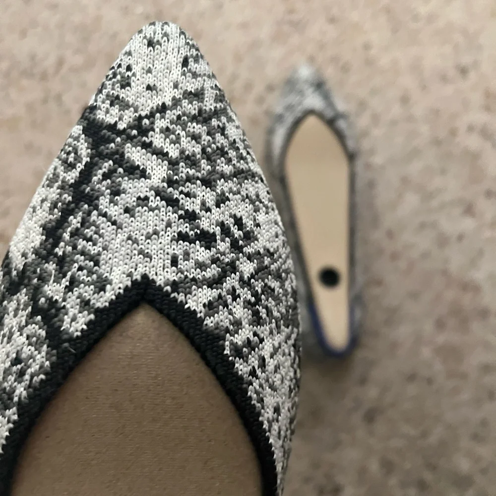 Rothy's Black and White Patterned Flats - Picture 2 of 5